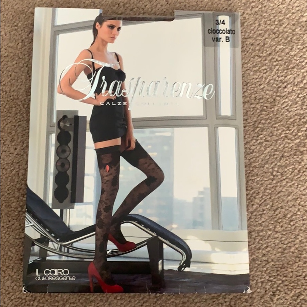 Transparenze women’s thigh highs chocolate lace